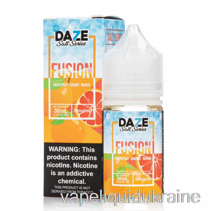 Vape Liquid Ukraine ICED Grapefruit Orange Mango - 7 Daze Fusion Salts - 30mL 50mg